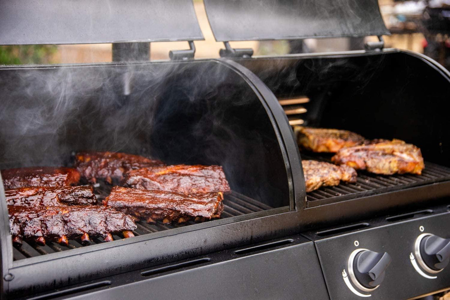 Oklahoma Joe’s Longhorn Combo Charcoal / Gas Smoker & Grill