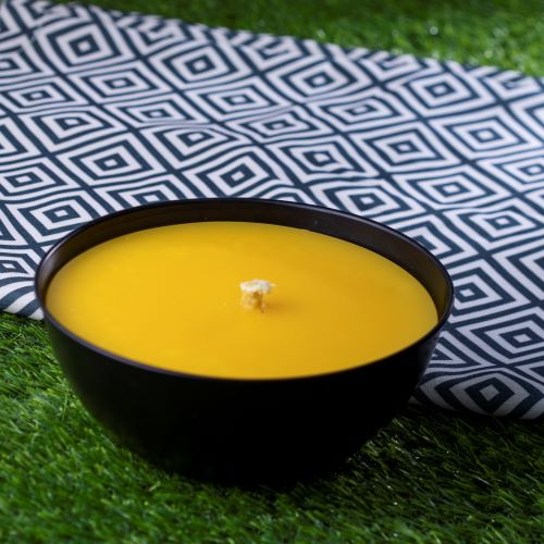 Lemon Scented Citronella Candle Metal Bowl - Small