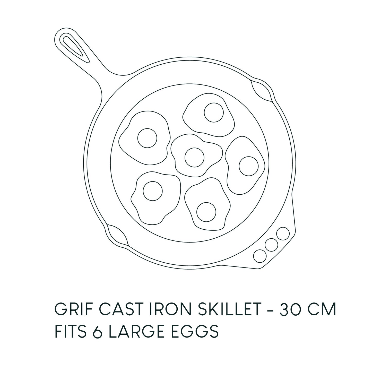 Grif - Cast Iron Skillet - 30cm