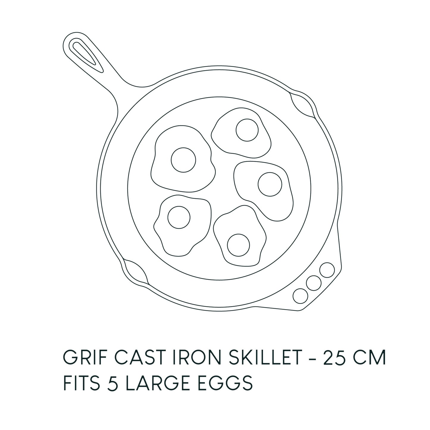 Grif - Cast Iron Skillet - 25cm