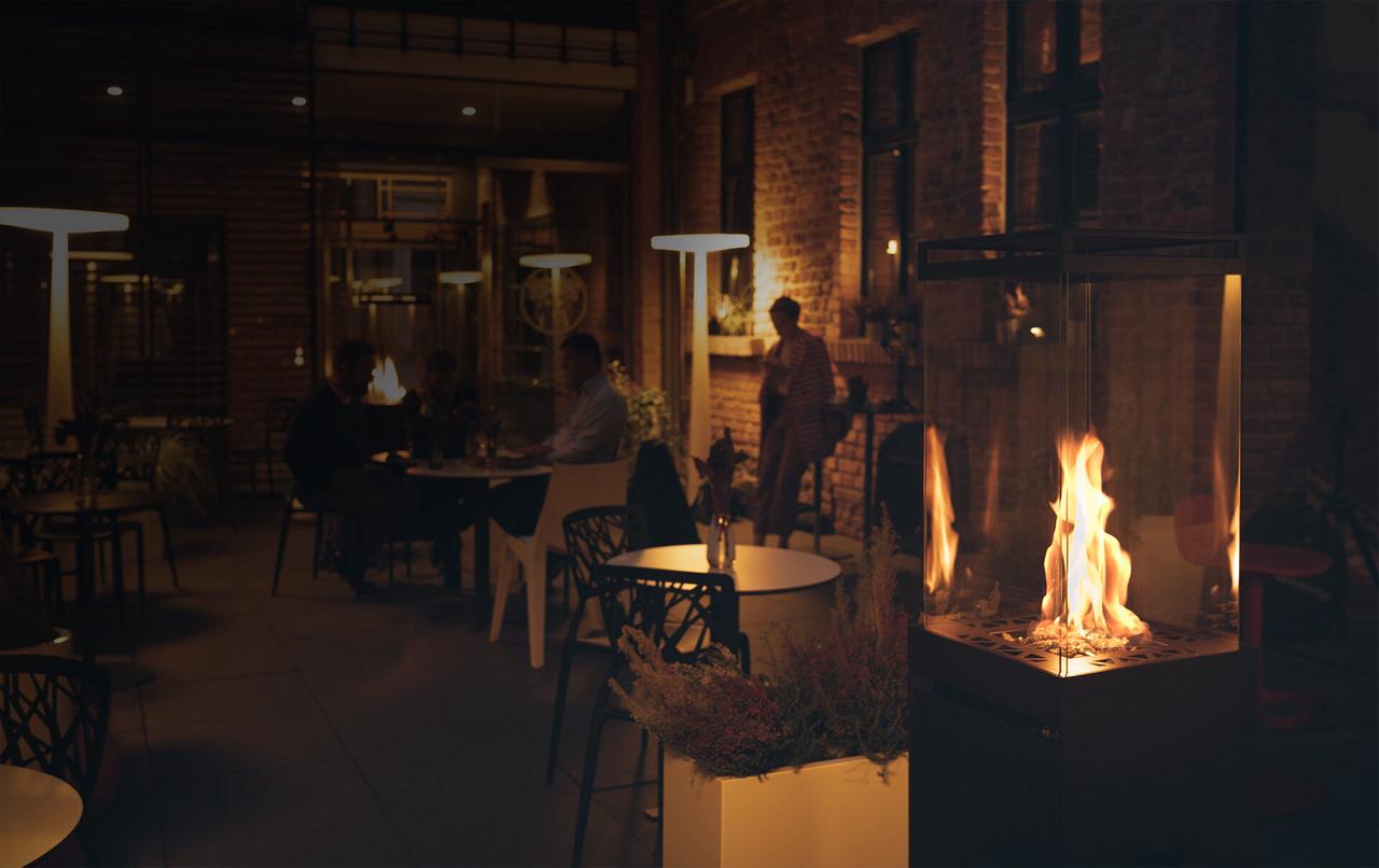 Igloo - Outdoor gas heater (Square) - Assembled including gas cylinder