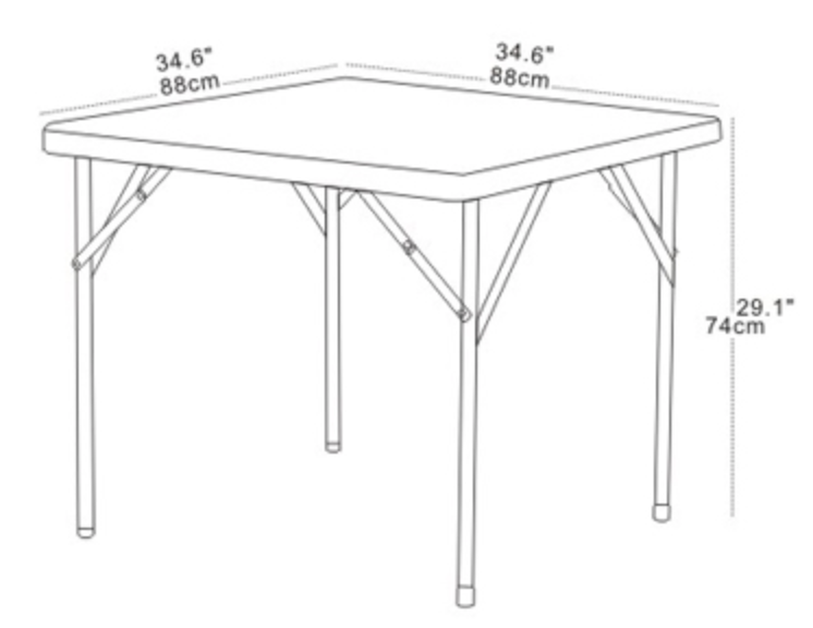 MINTRA Square Table - 88 cm