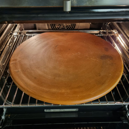 Terracotta Clay Pizza Stone - Round 35cm (Showroom Item)