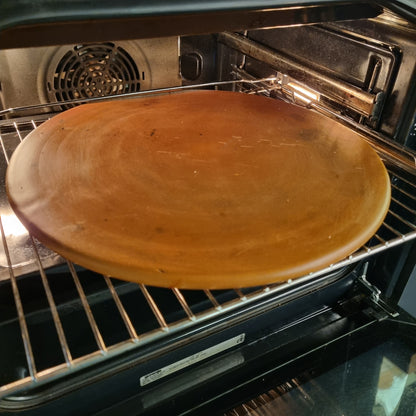 Terracotta Clay Pizza Stone - Round 35cm (Showroom Item)