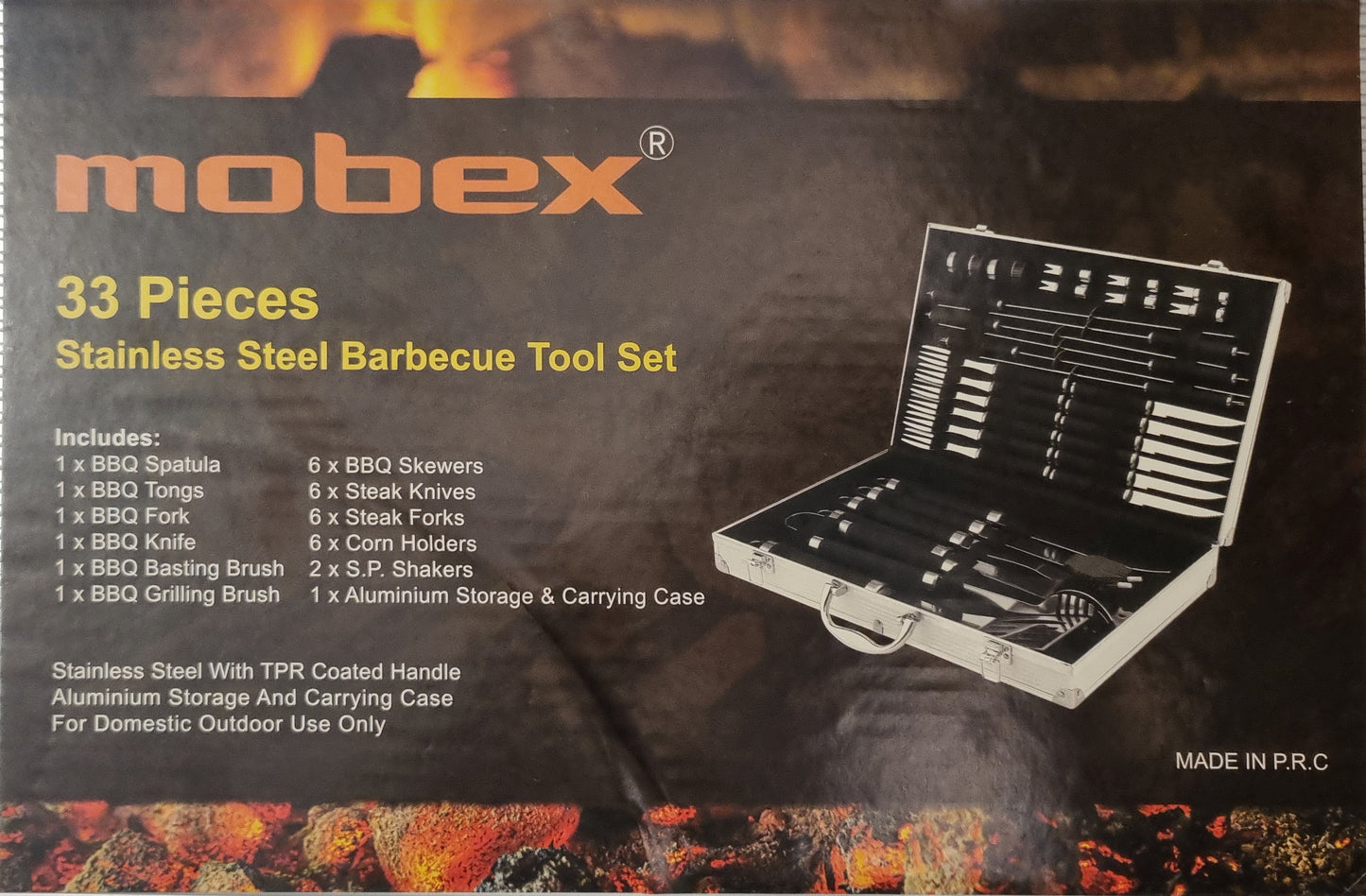 Mobex - 33 pcs BBQ Set