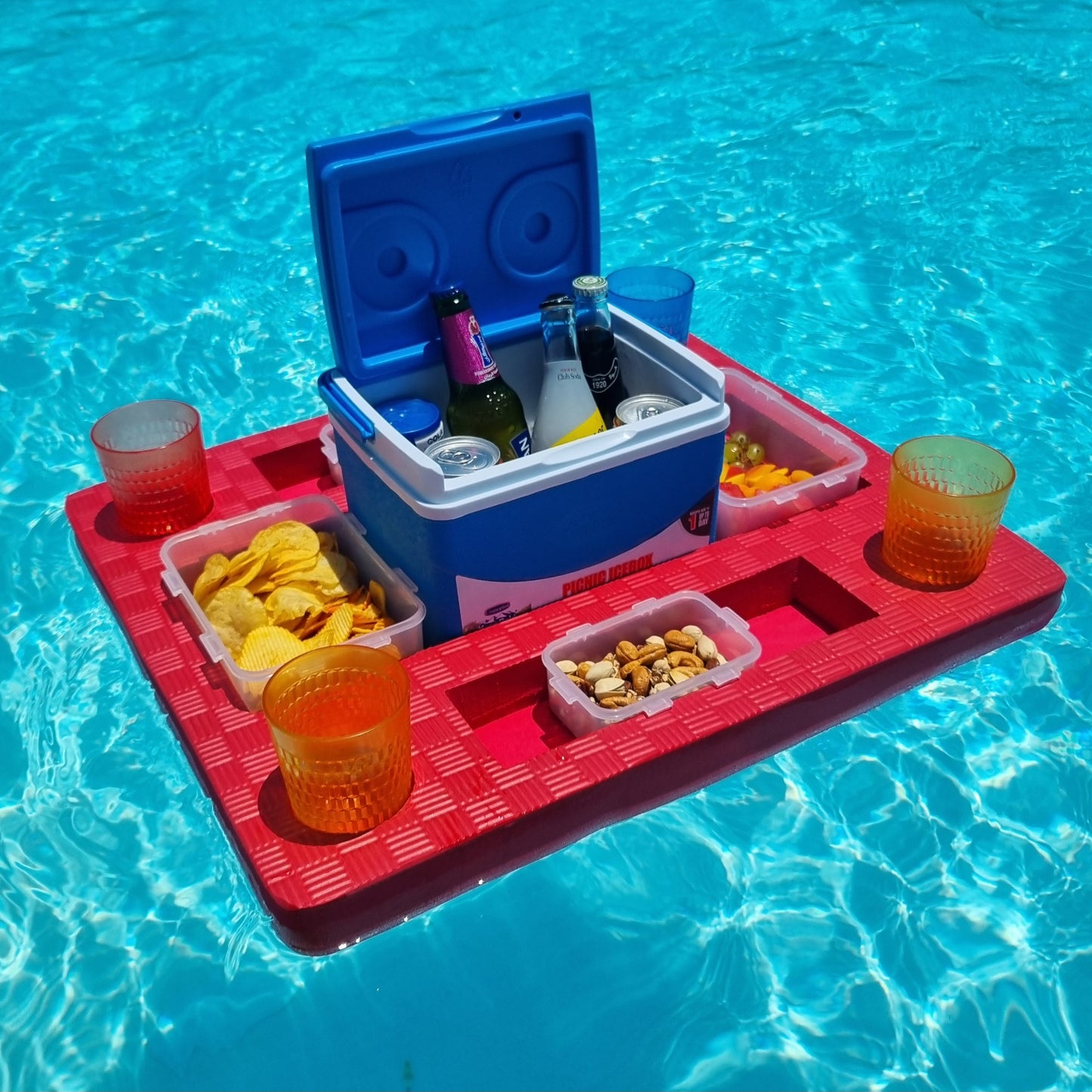 Ultimate Floating Pool Bar (With Containers & Icebox)