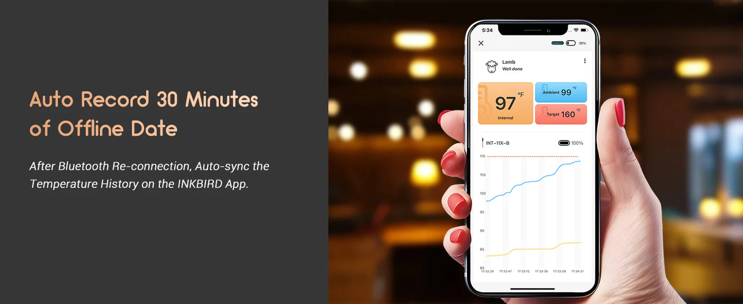 Inkbird - Bluetooth Meat Thermometer INT-11X-B