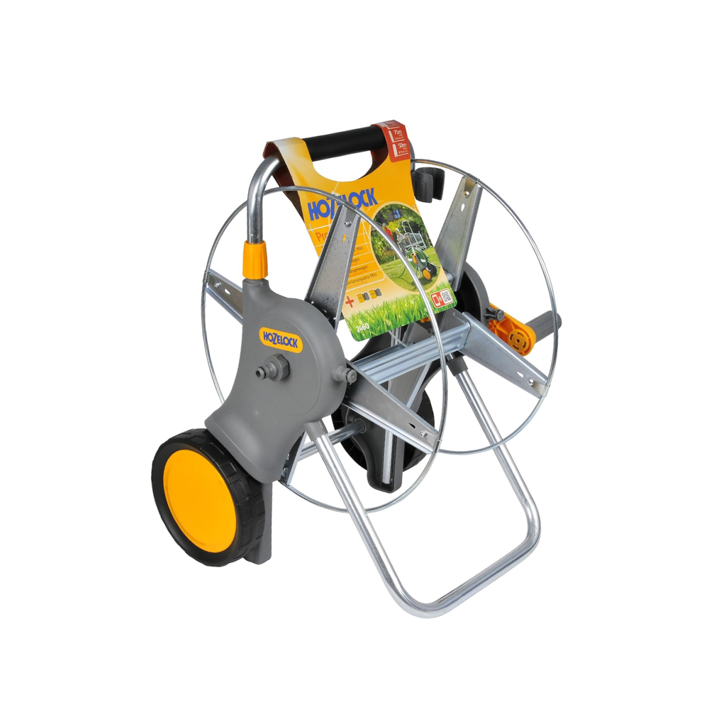 Metal Hose Reel Cart (Empty) 90m - Hozelock UK Metal Heavy Duty