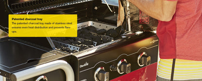 Char-Broil GAS2COAL 2-IN-1 BBQ GRILL 3B+SB