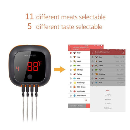 Inkbird - Bluetooth BBQ Thermometer IBT-4XS