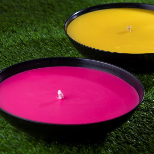 Lemon Scented Citronella Candle Metal Bowl - Large