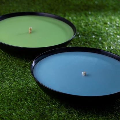 Lemon Scented Citronella Candle Metal Bowl - Large