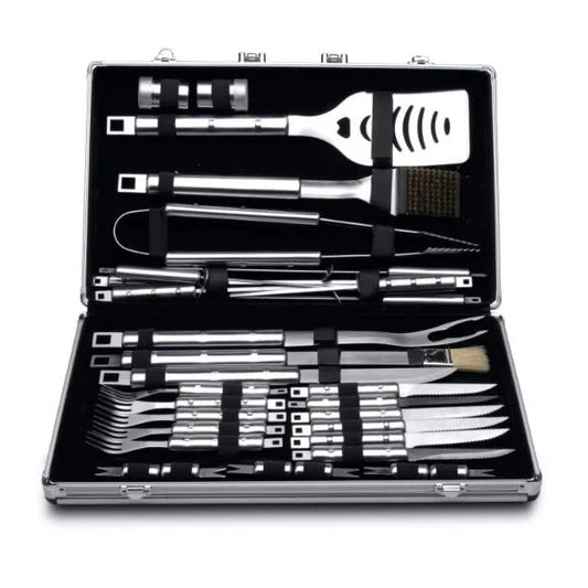 BergHOFF - 33Pc Stainless Steel BBQ Set with Case