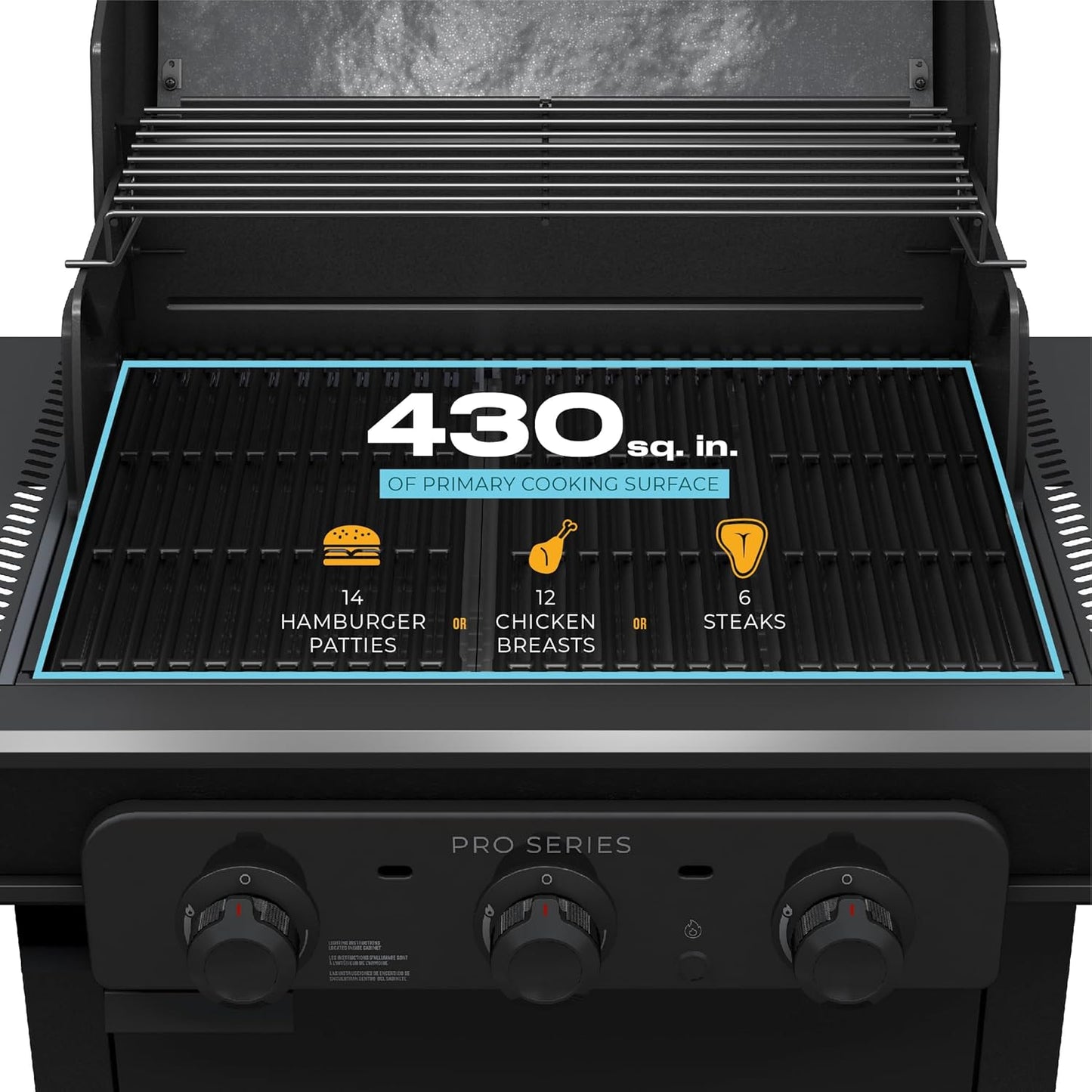 Char-Broil Pro Series 3-Burner Gas Grill & Griddle