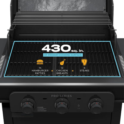 Char-Broil Pro Series 3-Burner Gas Grill & Griddle