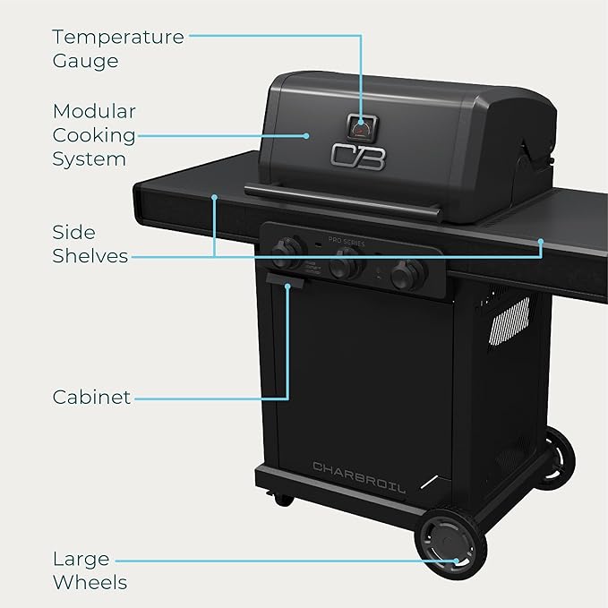 Char-Broil Pro Series 3-Burner Gas Grill & Griddle