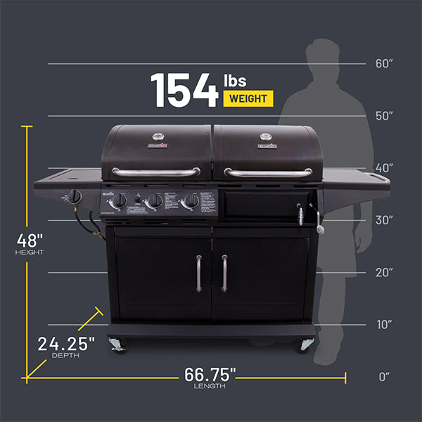 Charbroil Deluxe Charcoal & Gas Combo Grill