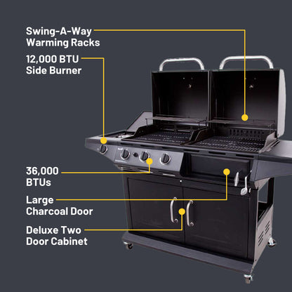 Char-Broil Deluxe Charcoal & Gas Combo Grill