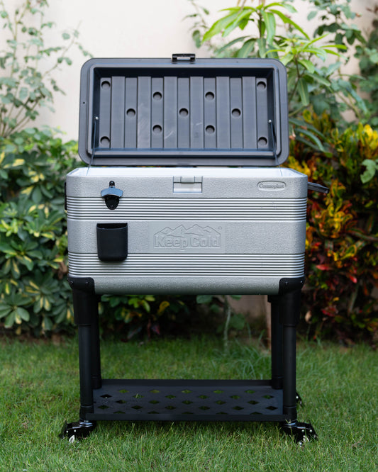 Cosmoplast - Patio Icebox Cart with Wheels 70L
