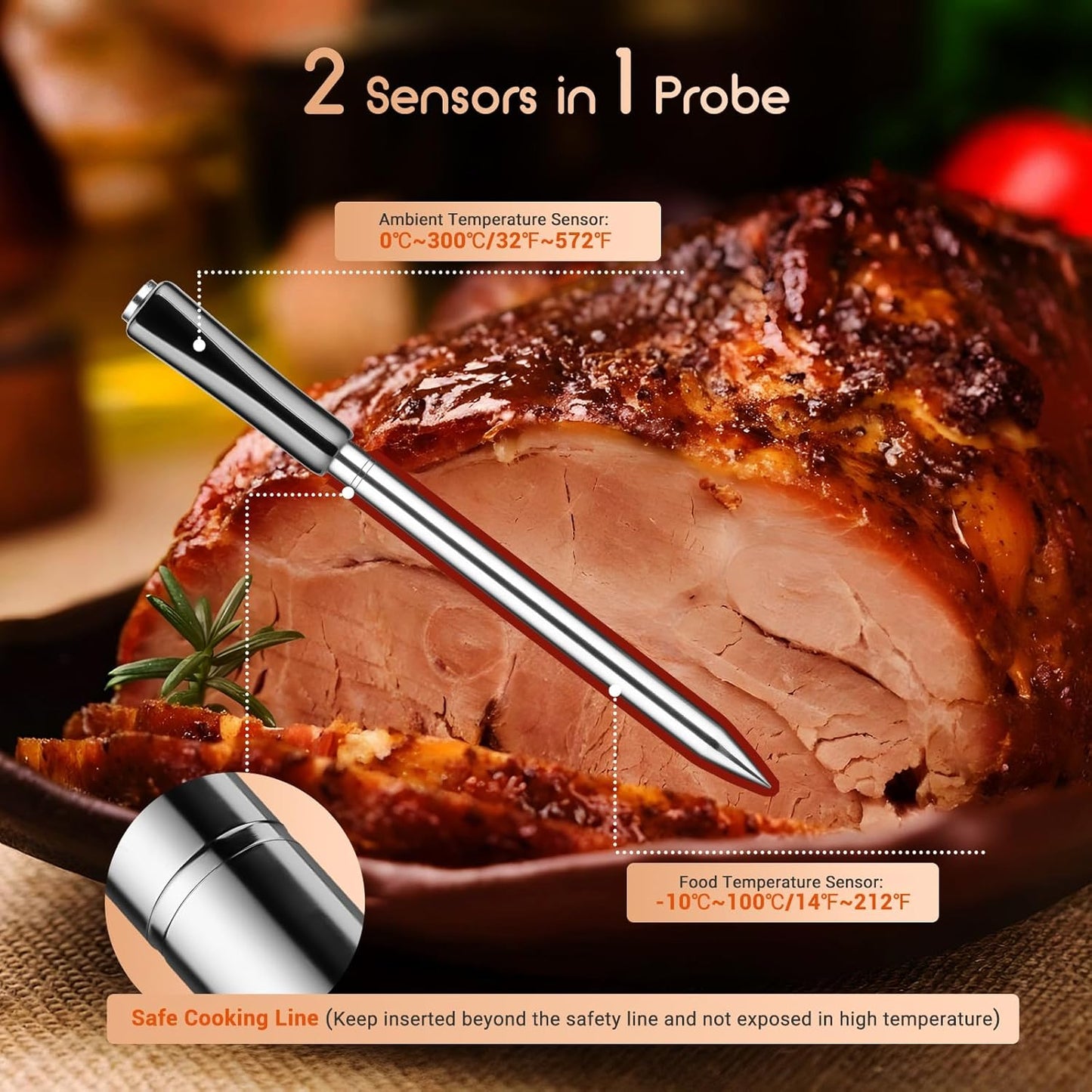 Inkbird - Bluetooth Meat Thermometer INT-11P-B