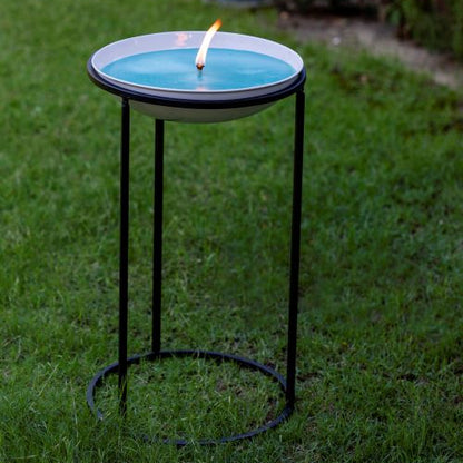 Lemon Scented Citronella Candle Metal ( Large ) + Stand bundle