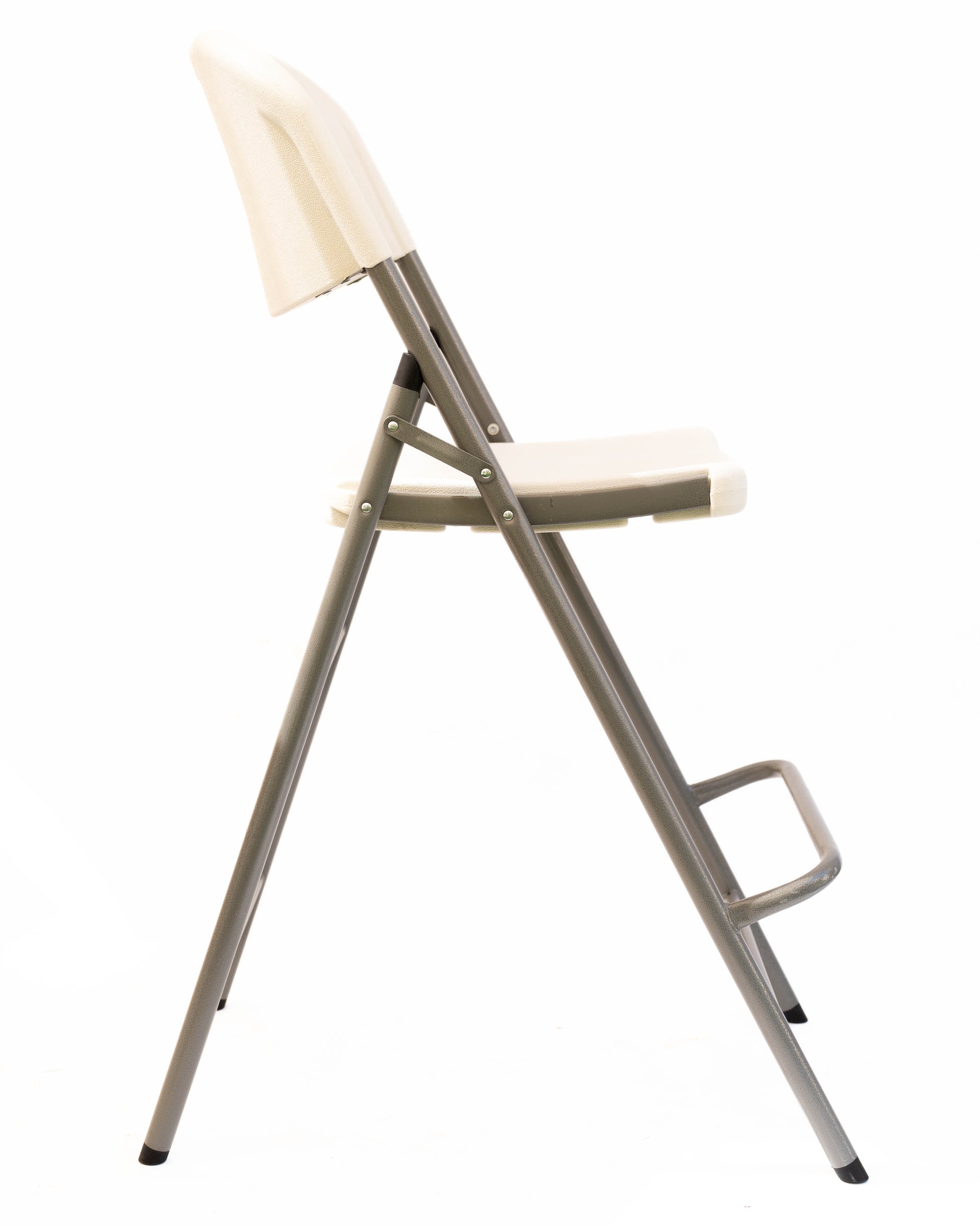 white folding chair on a white background