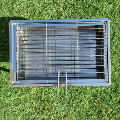Portable Charcoal BBQ - Stainless Steel