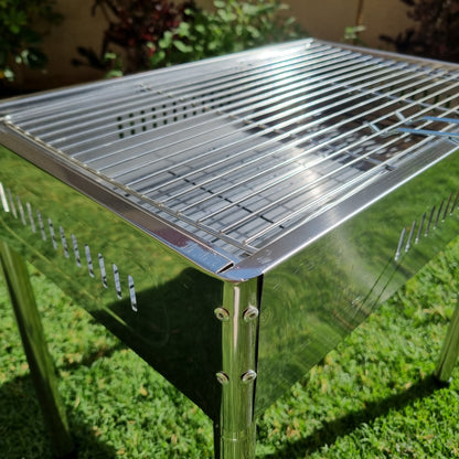 Portable Charcoal BBQ - Stainless Steel