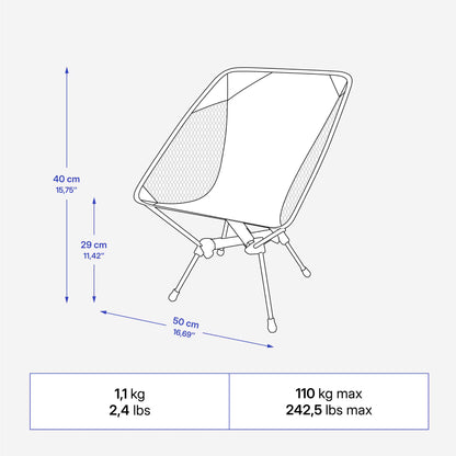 QUECHUA - Camping low chair