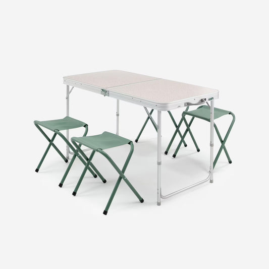 QUECHUA - Folding Camping Table - 4 Stools