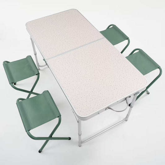 QUECHUA - Folding Camping Table - 4 Stools