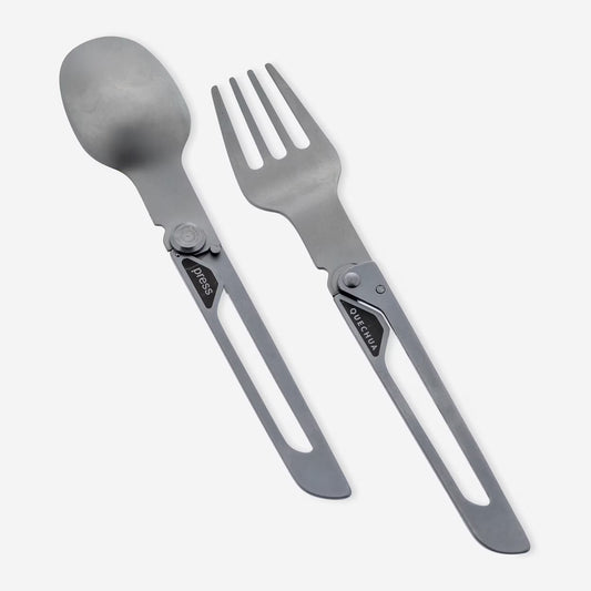 QUECHUA - Folding Cutlery Set (Pack of 2 )