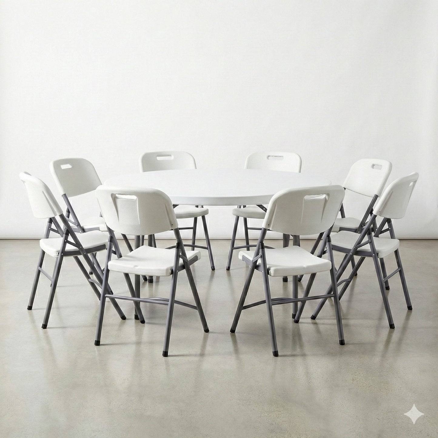 Round Table Bundle (Table 180 + 8 Chairs)