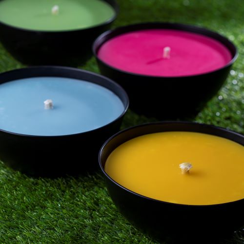 Lemon Scented Citronella Candle Metal Bowl - Small