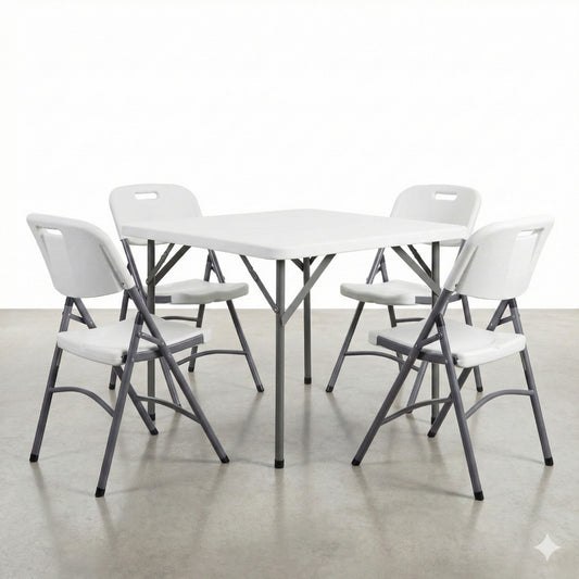 Square Table Bundle (Table 87 + 4 Chairs)