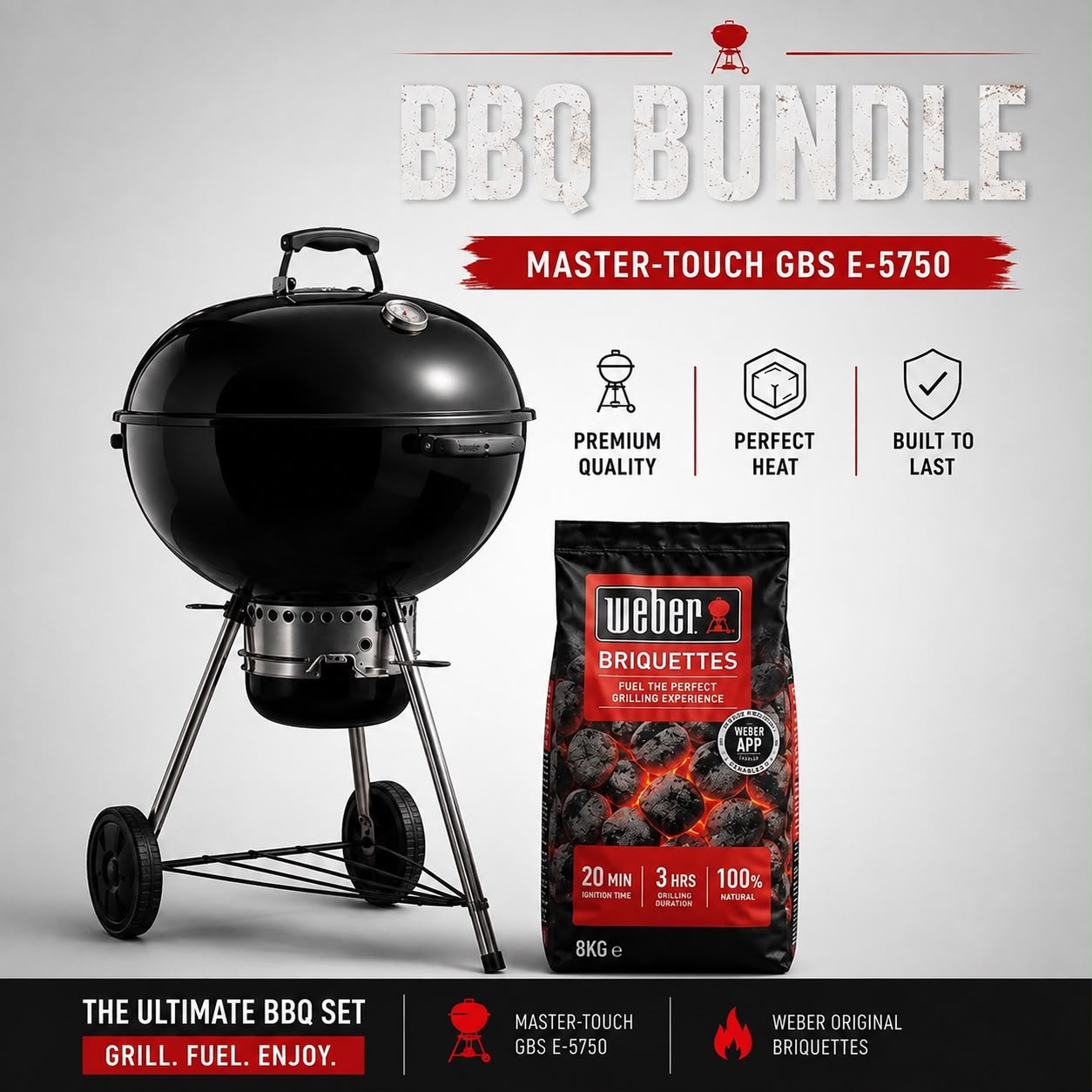 Weber Master-Touch + FREE Weber Briquettes