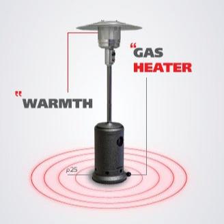 Fresh - Outdoor Gas Heater (Mushroom) - Assembled including gas cylinder