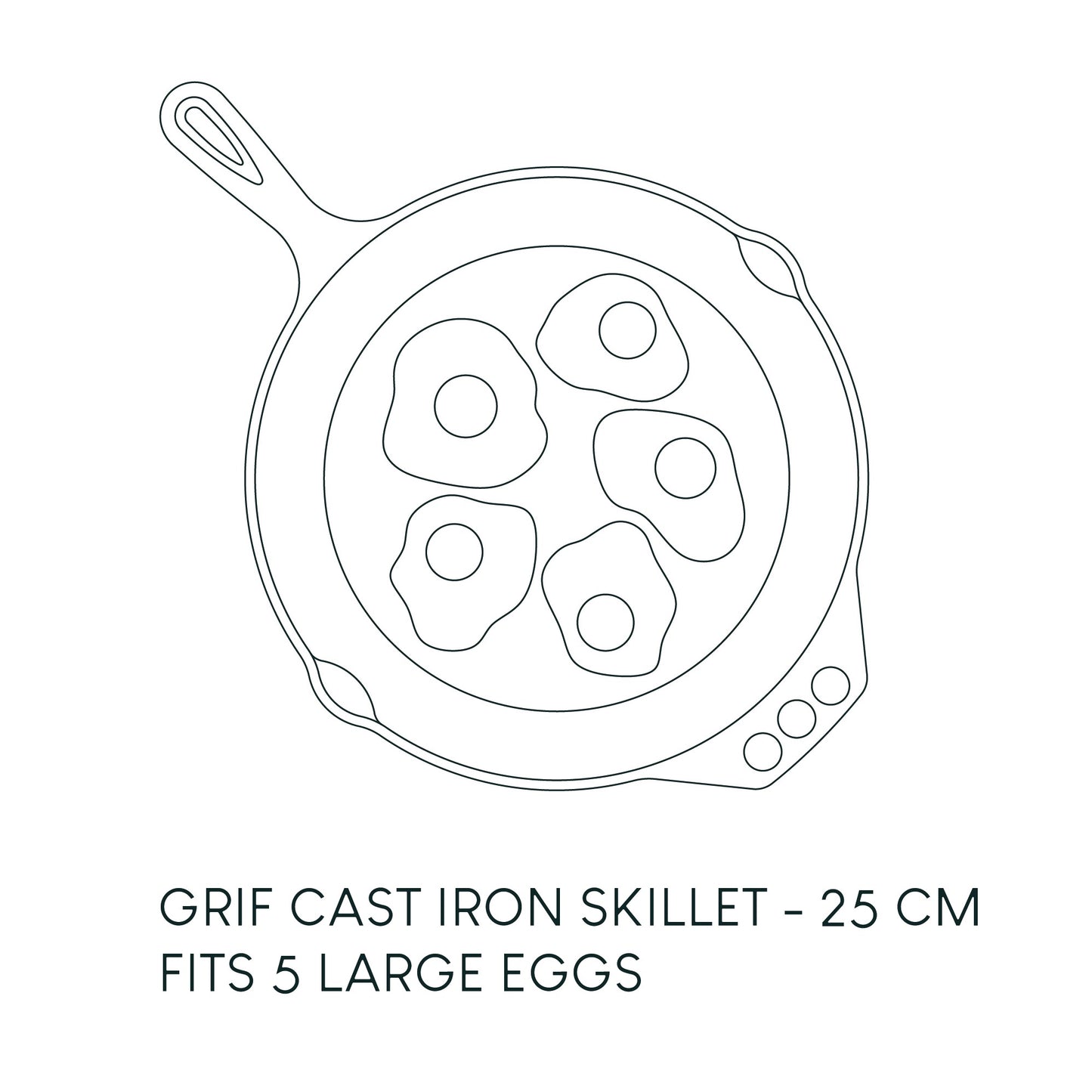 Grif - Cast Iron Skillet - 25cm