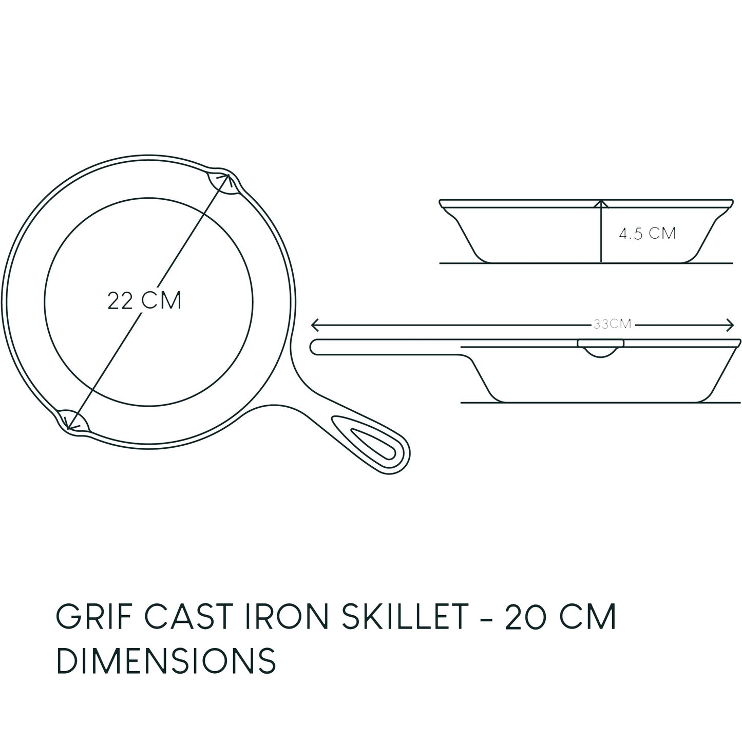 Grif - Cast Iron Skillet - 20cm