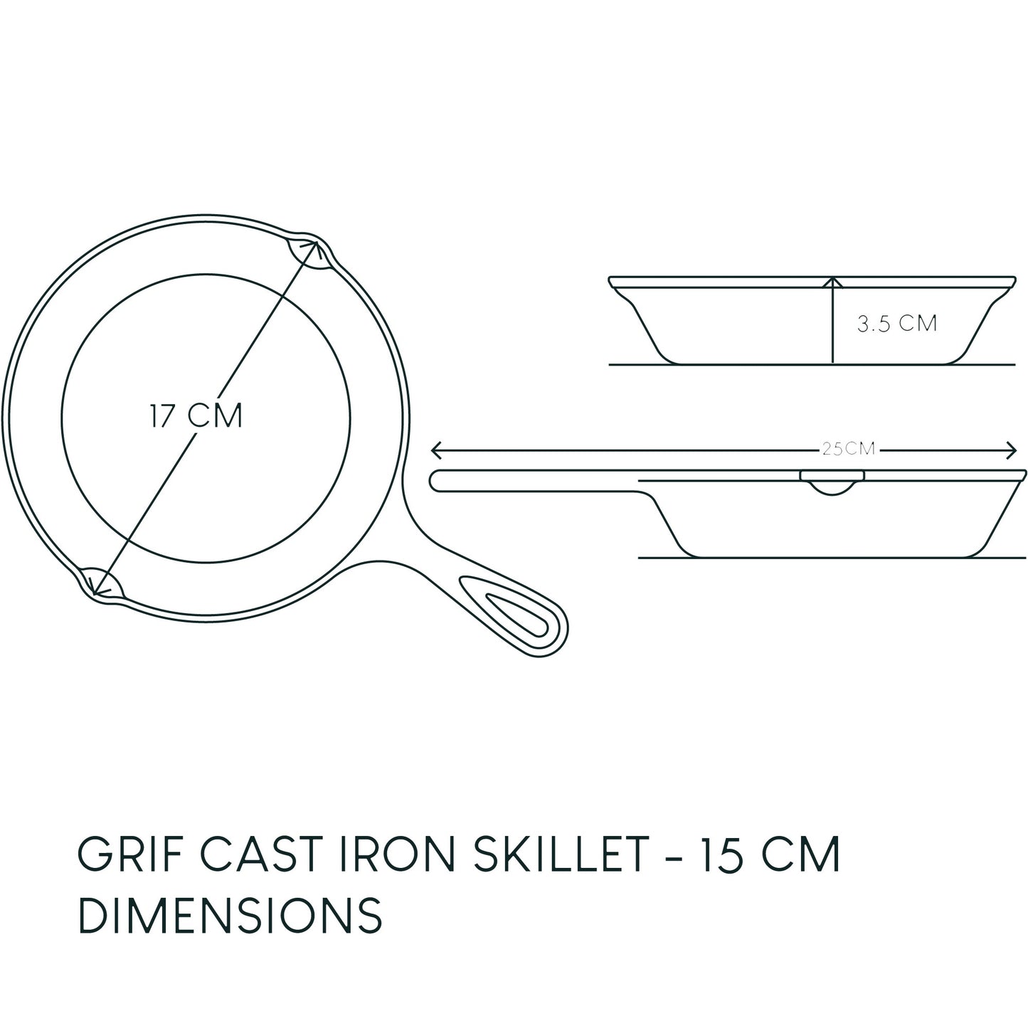 Grif - Cast Iron Skillet - 15cm