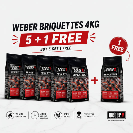 Weber Briquettes 4kg | 5 + 1 FREE